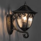 Светильник садово-парковый Афина Feron PL4071 E27 245х180х360мм черное золото (на стену вверх) изображение 3