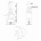 Тумблер Rexant 12V 25А (3c) Вкл/Выкл однополюсный с красной подсветкой изображение 2