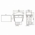 Выключатель клавишный Rexant 12V 35А (4с) ON-OFF зеленый с подсветкой изображение 4