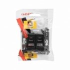 Компьютерная розетка RJ-45 в стену DKC Avanti кат.5e двойная, черный матовый изображение 5