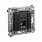Компьютерная розетка RJ-45 в стену DKC Avanti кат.5e одинарная, черный матовый изображение 2