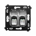 Компьютерная розетка RJ-45 в стену DKC Avanti кат.5e двойная, закаленная сталь изображение 3