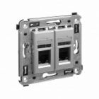 Телефонная розетка RJ-12 Avanti в стену двойная закаленная сталь изображение 2
