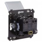 Розетка с крышкой в стену DKC Avanti 2P+E со шторками закаленная сталь изображение 4