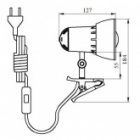Светильник настольный Надежда 1- мини НДБ37-40-016 под лампу ЛОН/LED max 40W 220V Е27 клипса, фиалка изображение 2