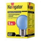 Лампа светодиодная Navigator 71 829 NLL-G45-1-230-B-E27 1W 230V шарик синий изображение 2