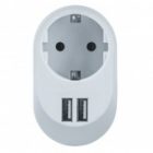 Розетка с заземлением и USB-зарядкой Navigator NAD-USB01-1E-C-WH 1х220V + 2xUSB тип А 5V/3.4A изображение 2