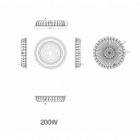 Светильник светодиодный подвесной ЭРА SPP-402-0-50K-200 200W 5000K 20000Lm IP65 Кп<2% КСС Д DOB изображение 6