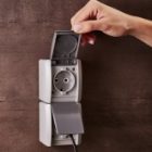Блок из 2 розетки Kranz Индастриал 2х2П+3 вертикальный открытой установки IP54 серый изображение 7