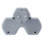 Двойник электрический Rexant 16 А с заземлением и защитными шторками + 2 USB порта, 2,4 А, белый изображение 2