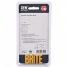 Рамка на 2 поста ИЭК BRITE стекло дымчатый (РУ-2-2-БрД) изображение 2