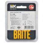 Рамка на 1 пост ИЭК BRITE стекло дымчатый (РУ-1-2-БрД) изображение 2