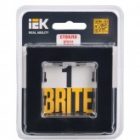 Рамка на 1 пост ИЭК BRITE стекло черный (РУ-1-2-БрЧ) изображение 2