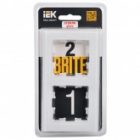 Рамка на 2 поста ИЭК BRITE стекло белый (РУ-2-2-БрБ) изображение 2