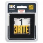 Рамка на 1 пост ИЭК BRITE металл черный глянец (РУ-1-1-БрЧ) изображение 2