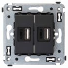 Зарядное устройство USB DKC Avanti в стену 5В,2,1А, черный матовый изображение 2