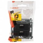 Зарядное устройство USB DKC Avanti в стену 5В,2,1А, черный матовый изображение 4