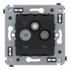 Розетка TV-FM-SAT DKC Avanti в стену, черный матовый изображение 2