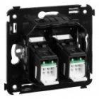 Компьютерная розетка RJ-45 в стену DKC Avanti кат.6 двойная, черный матовый изображение 2