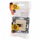 HDMI розетка одинарная в стену DKC Avanti тип А-А, ванильная дымка изображение 5
