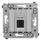 4404303 USB 3.0 розетка одинарная в стену DKC Avanti, тип А-А, закаленная сталь изображение 2