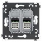 Компьютерная розетка RJ-45 в стену DKC Avanti кат.6 двойная, закаленная сталь изображение 2
