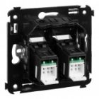 Компьютерная розетка RJ-45 в стену DKC Avanti, кат.6 двойная, Черный квадрат изображение 2