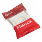 Розетка 1-местная без заземления со шторками EKF Basic 10А IP20 Минск белый изображение 4