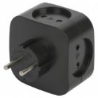 Разветвитель ЭРА SP-4-USB-B на 4 розетки 220V+2xUSB 2400mA без заземления 10А черный изображение 6