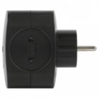 Разветвитель ЭРА SP-4-USB-B на 4 розетки 220V+2xUSB 2400mA без заземления 10А черный изображение 5