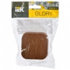 Накладной выключатель 2-клавишный ИЭК GLORY 10А ВС20-2-0-ХД дуб изображение 2