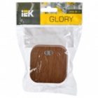 Накладной выключатель 2-клавишный ИЭК GLORY с подсветкой 10А ВС20-2-1-ХД дуб изображение 2