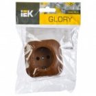Накладная розетка 1-ая ИЭК GLORY с заземлением 16А РС20-3-ХД дуб изображение 2