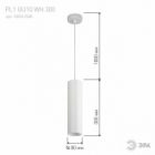 Светильник подвесной ЭРА L1 GU10 WH 300 D80x300mm белый 5056306016707 изображение 9