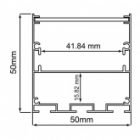 Профиль накладной для светодиодной ленты Feron CAB269, серебро, с крепежом, 2000x50x50mm изображение 2