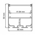 Профиль накладной для светодиодной ленты Feron CAB269, черный, с крепежом, 2000x50x50mm изображение 2