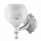 Светильник TDM НББ 21-60-1321 УХЛ4 max60W Е27 230V белый под серебро, плафон полушар цветы IP20 изображение 2