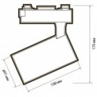 Трековый светодиодный светильник JazzWay PTR 1335 35W 4000K 24° BL черный с сотовой решеткой IP40 изображение 8