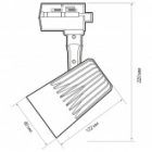Трековый светодиодный светильник JazzWay PTR 0130-2 30W 4000K 24° BL черный IP40 изображение 6