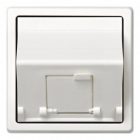 Адаптер Simon 73 Loft на 1 коннектор RJ45(12) наклонный с вкладышем в комплекте, белый изображение 2