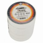 Изолента ПВХ Kranz 19мм х 25м толщина 0,13 белая [уп.5шт] изображение 5