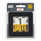 Рамка на 1 пост ИЭК BRITE стекло черный (РУ-1-2-Бр) изображение 2