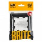 Рамка на 1 пост ИЭК BRITE пластик хром/черный (РУ-1-Бр) изображение 2