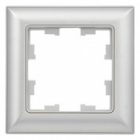 Рамка на 1 пост ИЭК BRITE пластик алюминий/алюминий (РУ-1-Бр) изображение 3