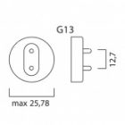 Люминесцентная линейная лампа Sylvania T8 F 36W Green G13 зеленая 1200mm изображение 4