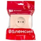 Розетка 1-местная с заземлением со шторками EKF PROxima 16А IP20 Валенсия кремовый изображение 2