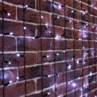 Гирлянда светодиодная Дождь 2x6m 1140LED 230V белый постоянное свечение, черный провод IP65 изображение 3