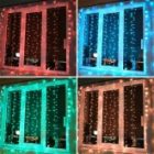 Гирлянда Светодиодный Дождь 2x2м 200LED RGB IP44 свечение с динамикой, прозрачный провод, 230В изображение 2