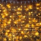 Гирлянда Светодиодный Дождь 2x1,5м 360LED тепло-белый IP44 эффект мерцания, прозрачный провод, 230В изображение 2