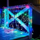 Гирлянда Светодиодный Дождь 2x1,5м 192LED мульти IP44 постоянное свечение, прозрачный провод, 230В изображение 3
